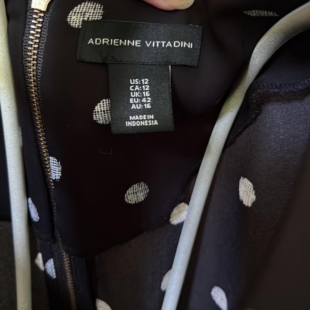 Adrienne Vittadini black and white polka dot dress - Picture 2 of 5